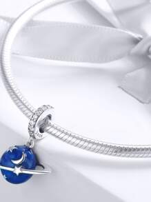 ESBERRY 1 Bạc 925 Khỉ Nhỏ Hạt Kim Loại Trang Sức Làm Charm Bạc Phù Hợp Với Ban Đầu Vòng Tay - Bạc - Xem 4