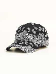 Men Paisley Print Baseball Cap - Multicolor - View 1