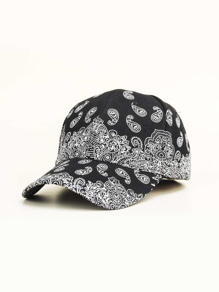 Men Paisley Print Baseball Cap - Multicolor - View 1