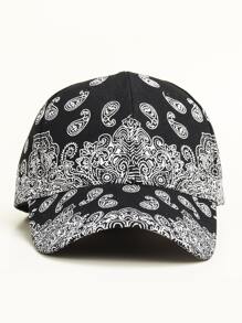 Men Paisley Print Baseball Cap - Multicolor - View 3