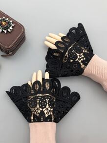 Còng giả ren rỗng - màu đen - Xem 3