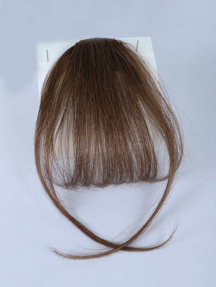 nimoki Short Straight Synthetic Hair Bangs With Sideburns - Dark Brown - View 1