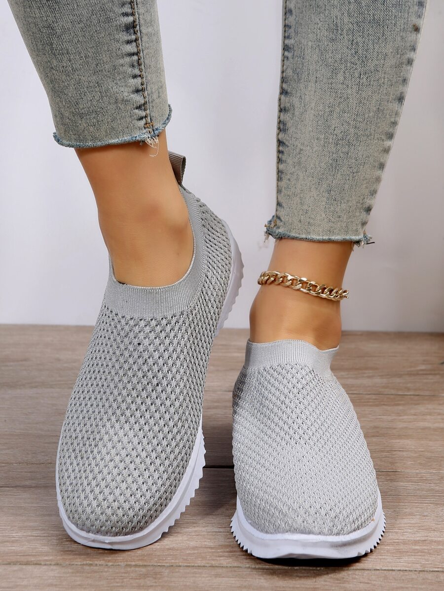 女士透氣一腳蹬運動戶外織物運動鞋