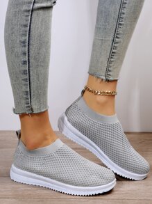 女士透氣一腳蹬運動戶外織物運動鞋