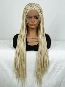 13*3 Lace Front Long Braided Synthetic Wig - Ombre - View 1
