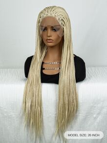 13*3 Lace Front Long Braided Synthetic Wig - Ombre - View 2