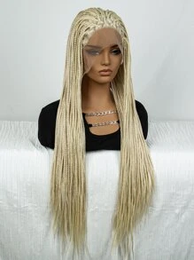13*3 Lace Front Long Braided Synthetic Wig - Ombre - View 3