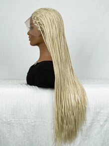 13*3 Lace Front Long Braided Synthetic Wig - Ombre - View 5