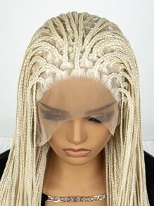 13*3 Lace Front Long Braided Synthetic Wig - Ombre - View 6