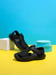 Dép Thể thao Trẻ em Cắt ra màu trơn - màu đen - Xem 1