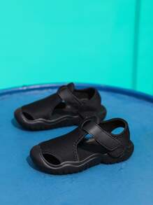 Dép Thể thao Trẻ em Cắt ra màu trơn - màu đen - Xem 2