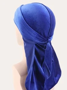 男士素色頭巾 - 寶藍色 - 查看 3