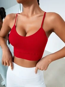 Easithlete Crisscross Backless Sports Bra For Chinese New Year