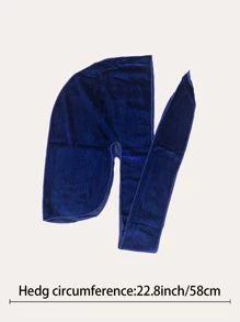 男士素色頭巾 - 寶藍色 - 查看 4