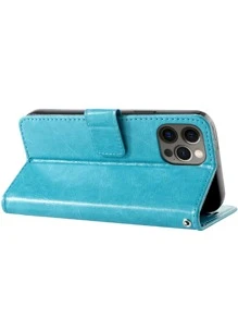 钱包式手机壳，国际版，非国内版 - 藍色 - 查看 2