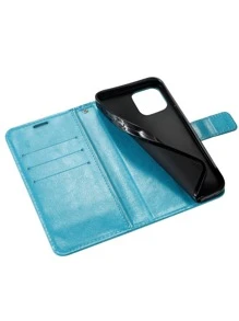 钱包式手机壳，国际版，非国内版 - 藍色 - 查看 5