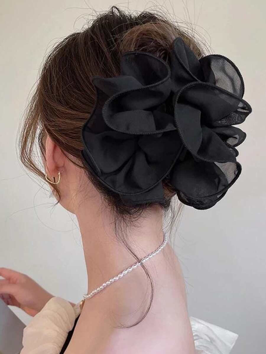 花朵装饰发爪优雅完美礼物送给朋友日常使用万圣节 - 黑色 - 查看 1