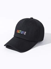 男士字母刺繡棒球帽 - 黑色 - 查看 1