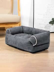 1入組撞色裝飾寵物沙發床 - 深灰色 - 查看 2