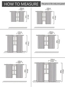 漸層單片滌綸臥室和客廳單面板遮光窗簾 - 彩色 - 查看 8