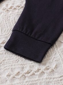 SHEIN Newborn Baby Boy 2pcs Button Front Joggers - Multicolor - View 5