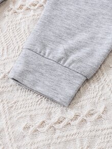 SHEIN Newborn Baby Boy 2pcs Button Front Joggers - Multicolor - View 8