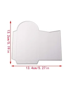 1入組哈德菲爾德鋼切割模具創意信封形DIY蝕刻模板工藝模具 - 銀色 - 查看 2