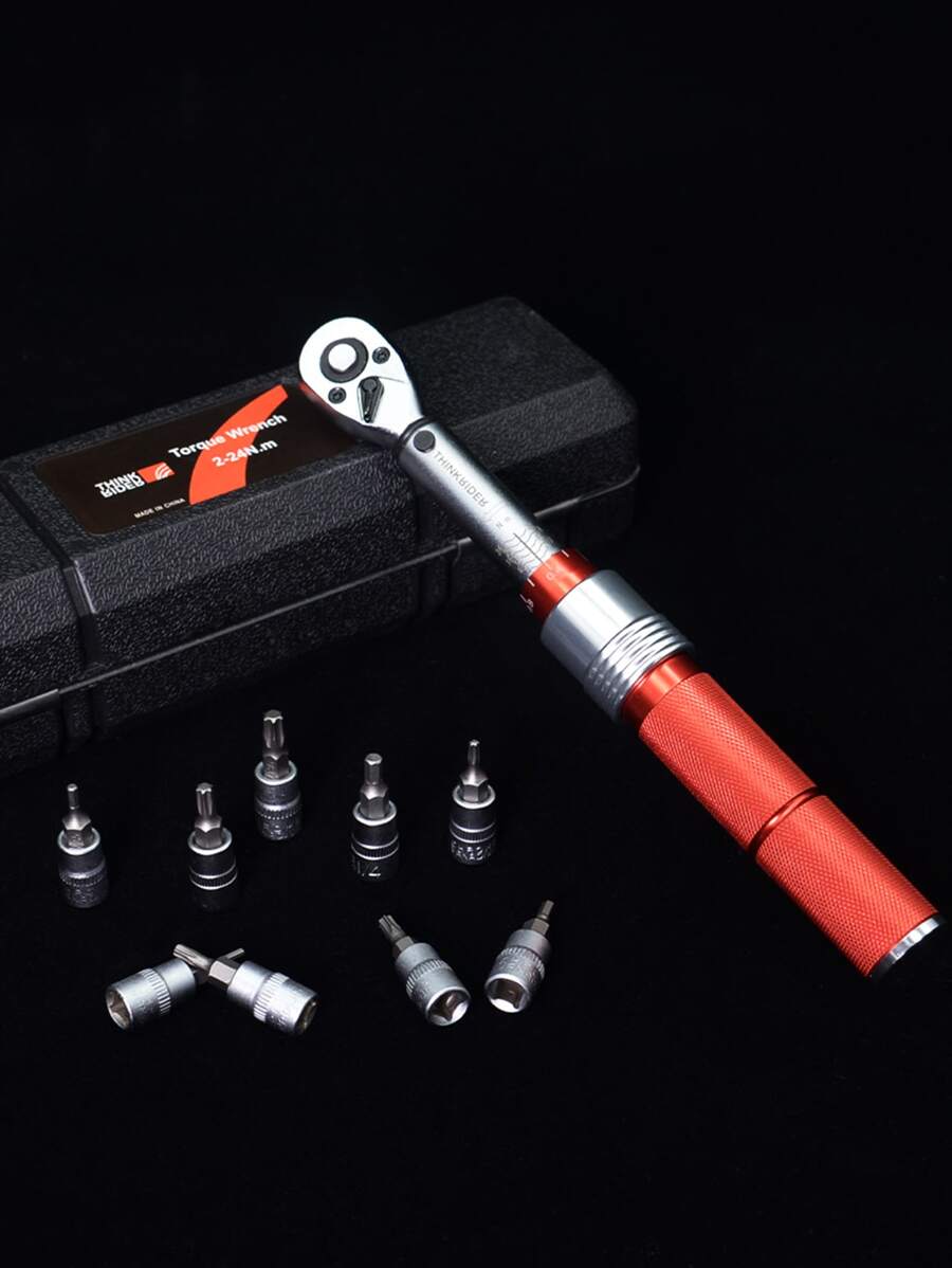 ThinkRider 1set Bicycle Torque Wrench With Replacement Head - Red - View 1