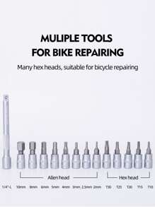 ThinkRider 1set Bicycle Torque Wrench With Replacement Head - Red - View 4