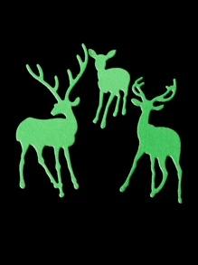 1入組高錳鋼切割模具可愛麋鹿設計DIY蝕刻模板工藝模具適合家用 - 銀色 - 查看 3