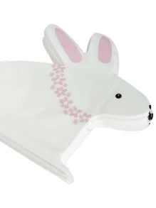 20pcs/set Paper Disposable Napkin, Cartoon Cute Rabbit Design Paper Dinner Napkin For Dining Table - White - View 2