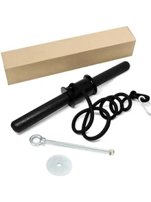 Ejercitador de antebrazo de muñeca, rodillo de antebrazo, entrenador de fuerza de brazo y equipo de entrenamiento físico - Negro - Ver 2