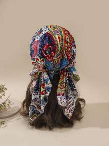 Floral Print Head Wrap - Multicolor - View 2