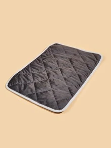 1pc Square Grey Washable Thin Pet Pad Suitable For Small And Medium-sized Cats And Dogs, Four Seasons - Grey - View 2