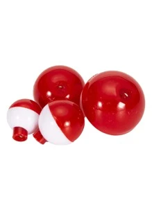 12pcs Fishing Bobber Float Set Red & White Hard Fishing Float Push Button Fishing Float Mixed Size Fishing Bobbers Fishing Accessories Freshwater Saltwater - Red and White - View 6