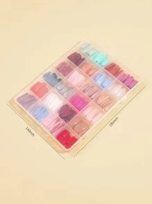 576pcs Long Coffin Mixed Color Fake Nail - Multicolor - View 6
