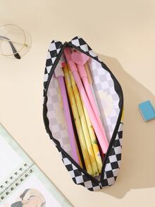 1 túi đựng bút chì họa tiết hoa hướng dương & ca rô - Nhiều màu - Xem 2