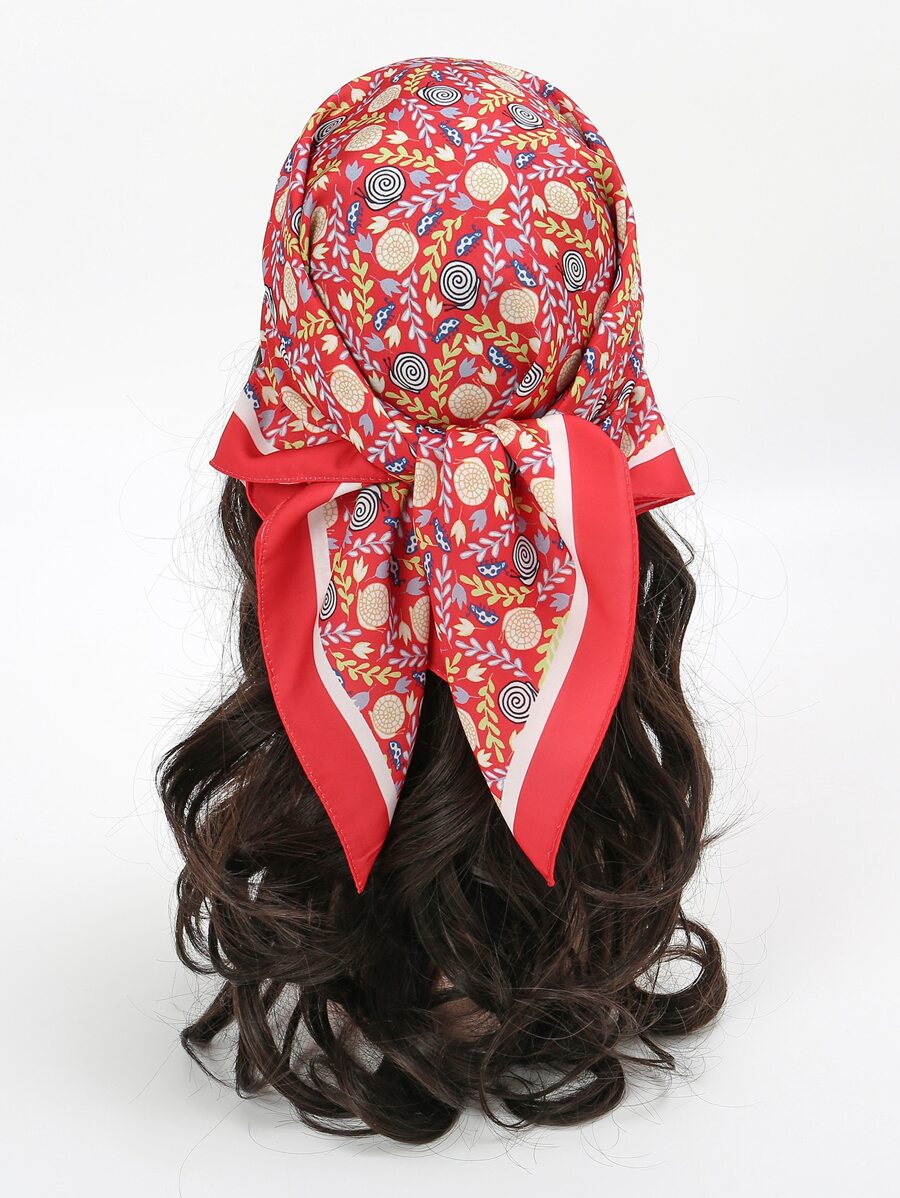 印花方巾 - 彩色 - 查看 1