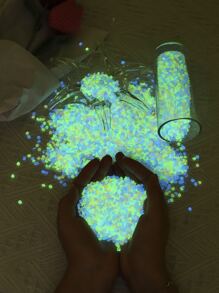 4300 viên đá trang trí bằng đá, phát sáng trong bóng tối đá trang trí sông đá cho chai điều ước - Nhiều màu - Xem 2