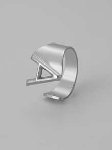 1 chiếc nhẫn trang trí chữ cái - Bạc - Xem 10