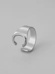 1 chiếc nhẫn trang trí chữ cái - Bạc - Xem 6