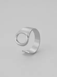 1 chiếc nhẫn trang trí chữ cái - Bạc - Xem 13