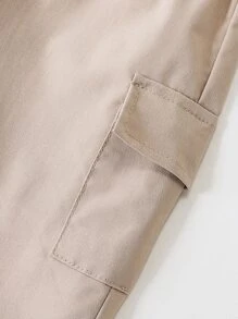 嬰兒蝴蝶和字母圖案頭巾下擺吊帶上衣和翻蓋口袋長褲 - 彩色 - 查看 6