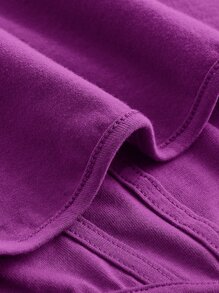 SHEIN MOD 素色方領背心上衣 - 紫色 - 查看 4