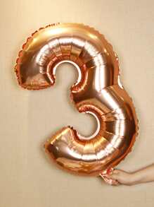 1入組PE氣球數字設計派對慶典裝飾氣球 - 玫瑰金 - 查看 4