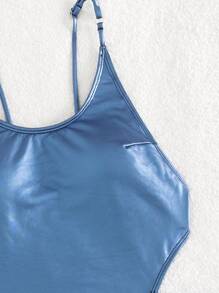 SHEIN Swim 夏季金属高开连体泳衣