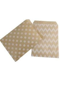 25pcs/set Paper Gift Bag, Modern Striped Pattern Kraft Paper Gift Wrapping Bag For Party - Multicolor - View 4