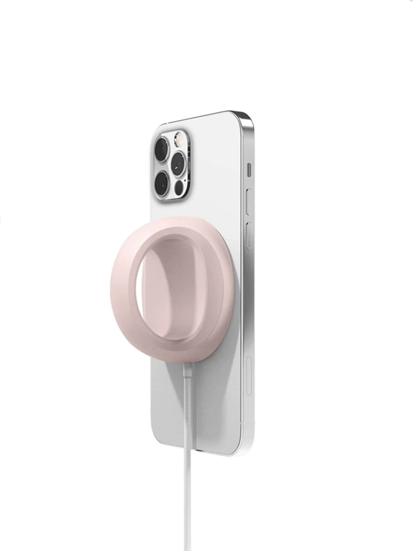 1pc Magnetic Phone Charger Stand Compatible With Magsafe - Baby Pink - View 1