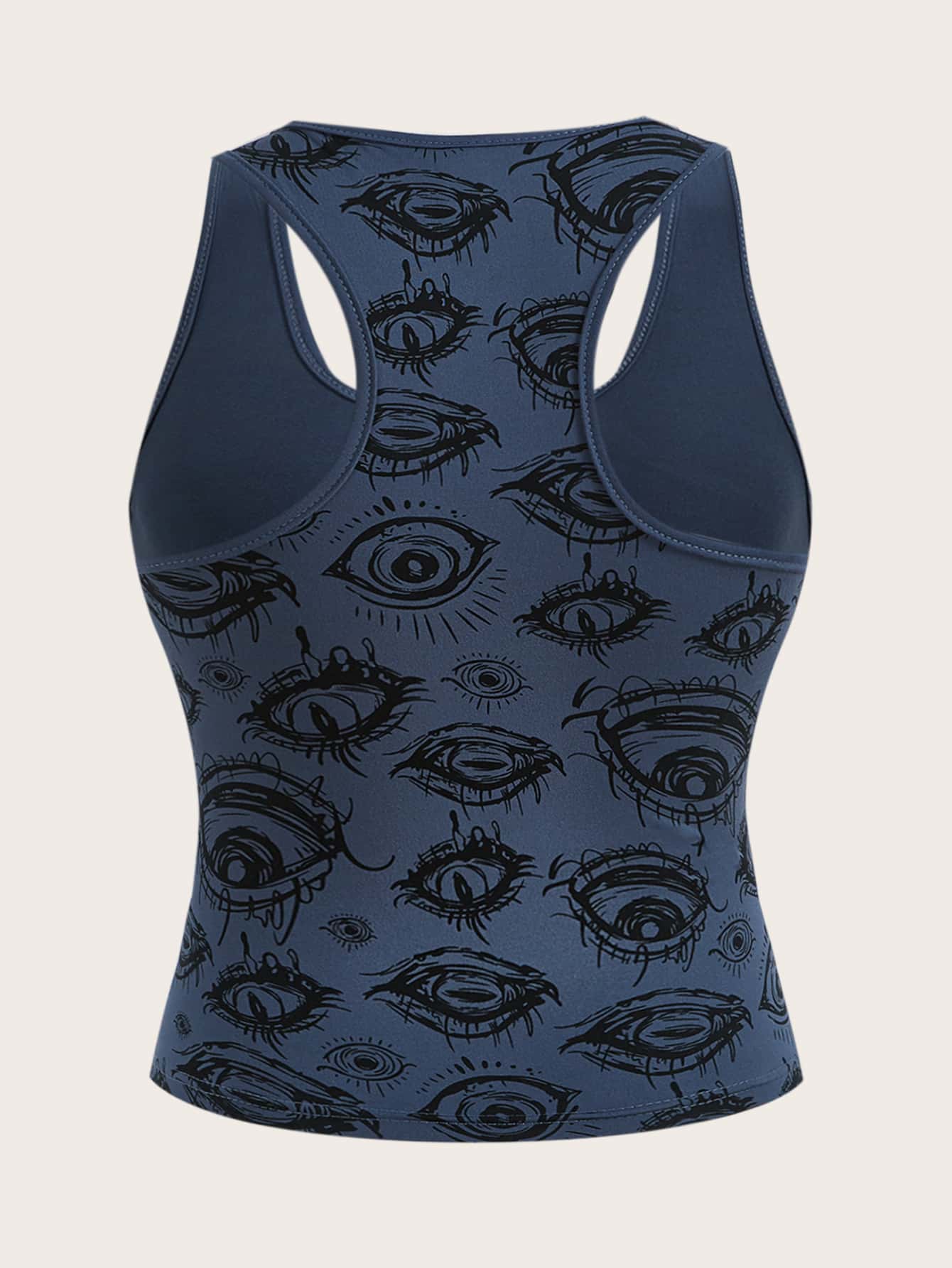 Grunge Black Irregular Tank Top for Women / Sleeveless Crop Top