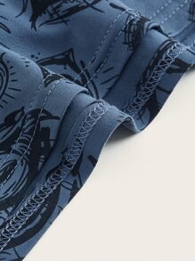 ROMWE Grunge Punk Áo khoác và áo lót dành cho xe tăng nữ Con số Giải trí - Màu xanh hải quân - Xem 4